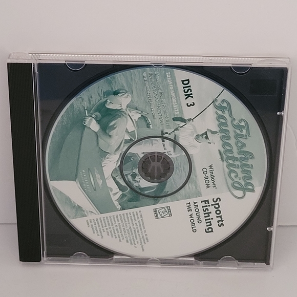 Ultra Rare Vintage FISHING FANATIC  (1996, PC CD-ROM) 3-Disc Boxset & Fish Pen. - Picture 10 of 13